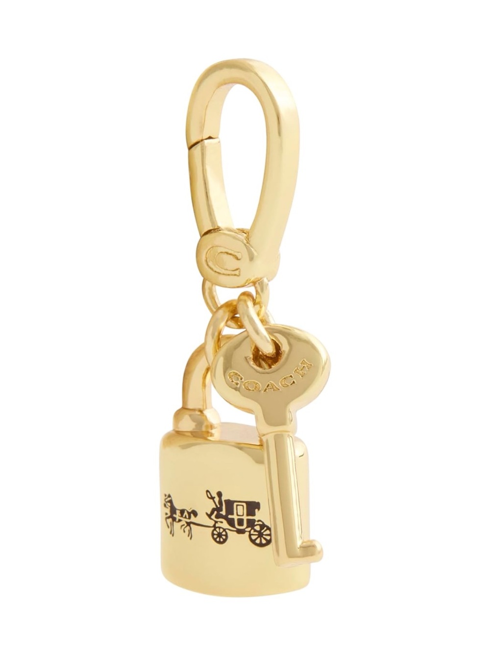 Coach Gold Padlock Key Jewelry Charm, Keychain, Bag Charm - New - Picture 3 of 6